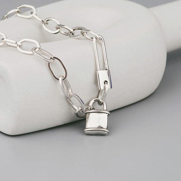 Best Gift ideas - New Trend Vintage Creative Lock Thick Chain Necklace - The Jewellery Supermarket